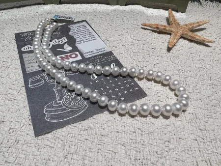 Shun 'ai Pearl 7-8mm Natural freshwater nuclearless Pearl necklace, Bright Light nearly round flawless Mom chain, a gift for mom and elders Shun 'ai Pearl 7-8mm Natural freshwater nuclearless Pearl necklace, Bright Light nearly round flawless Mom chain, a gift for mom and elders